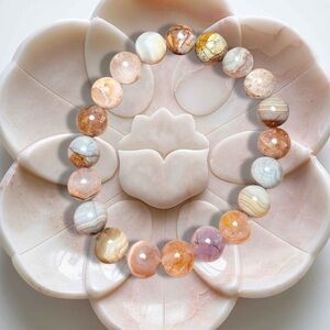 9mm Rainbow Amethyst Bracelet Natural Gemstone Bracelet Handmade